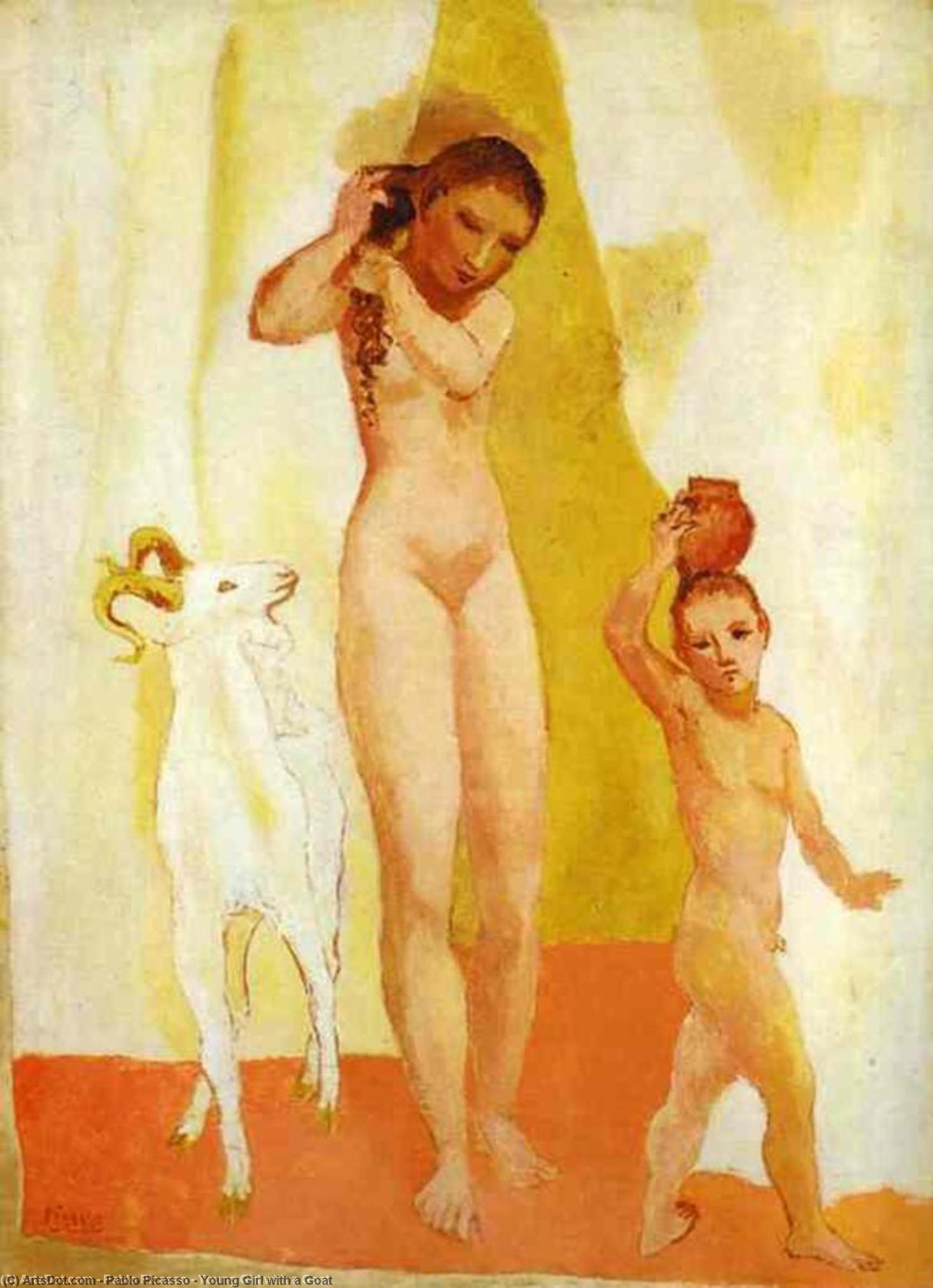 Young Girl With A Goat — Pablo Picasso