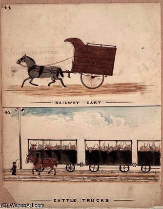 The Railway Cart And Cattle Trucks — William Francis Freelove