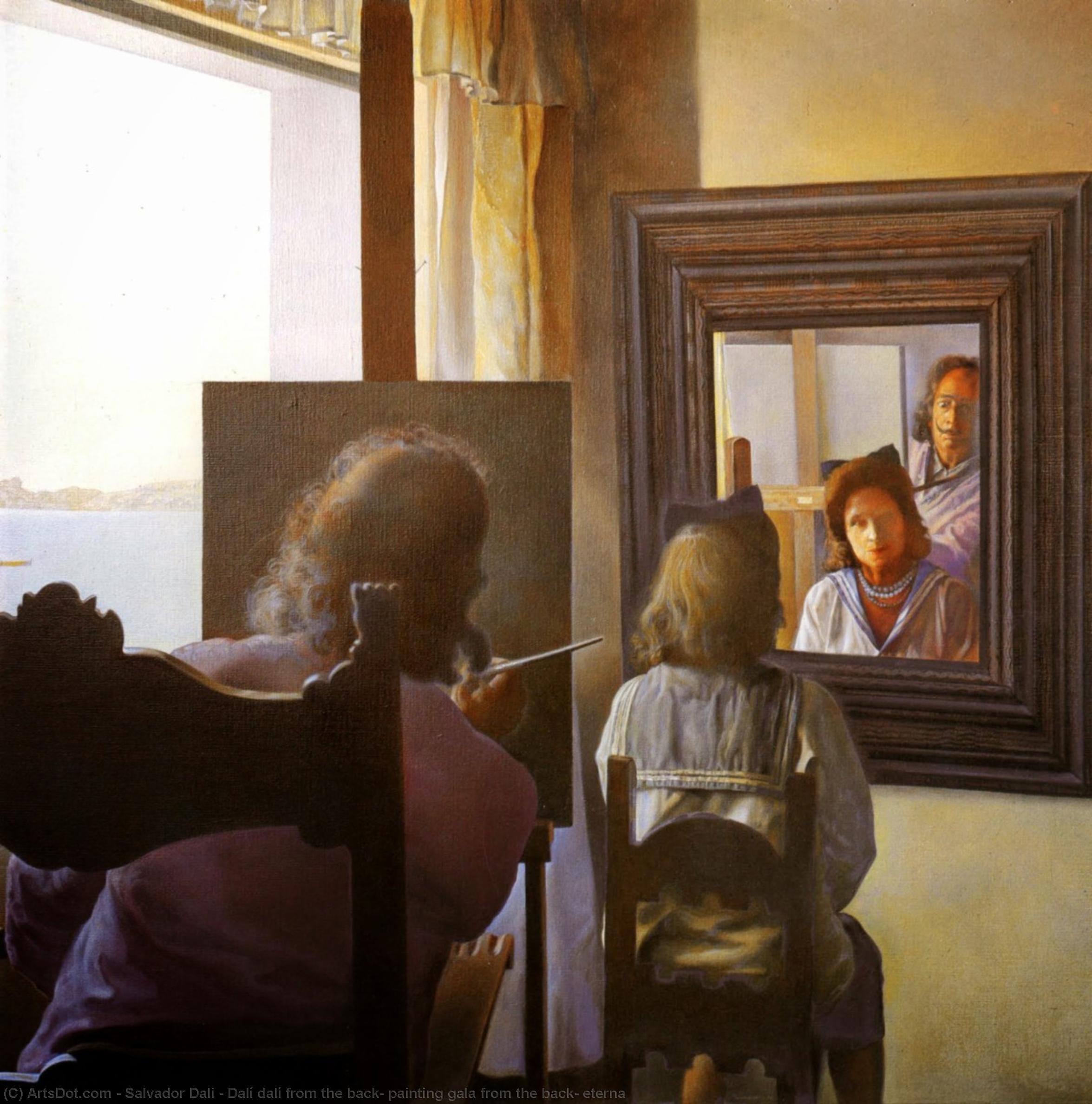 Dalí Dalí From The Back, Painting Gala From The Back, Eterna — Сальвадор Дали