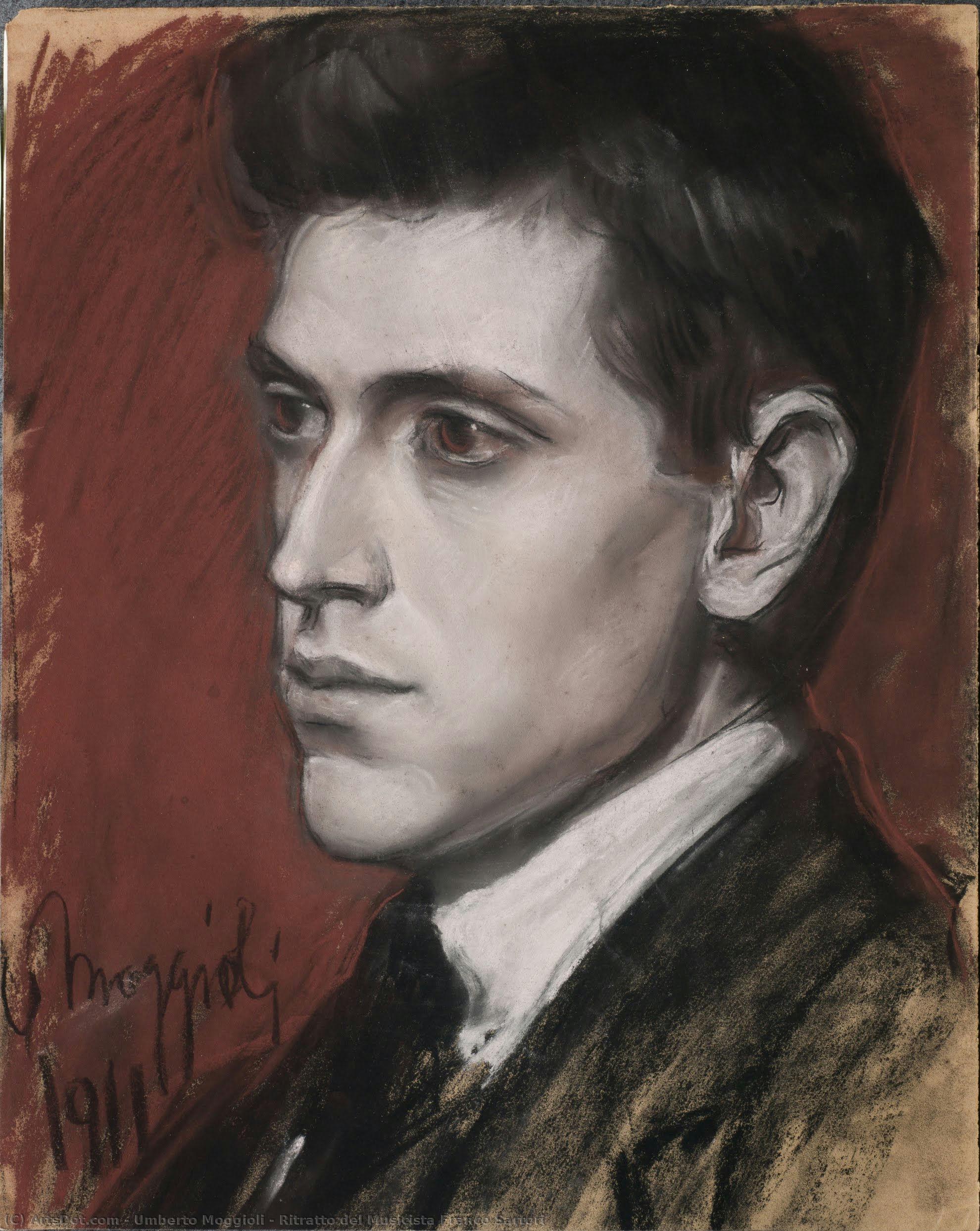 Ritratto Del Musicista Franco Sartori — Umberto Moggioli