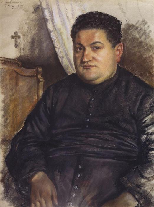 Portrait Of Abbe Esten — Zinaida Serebriakova