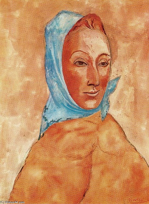 Retrato De Fernande Olivier Con Pañuelo — Pablo Picasso