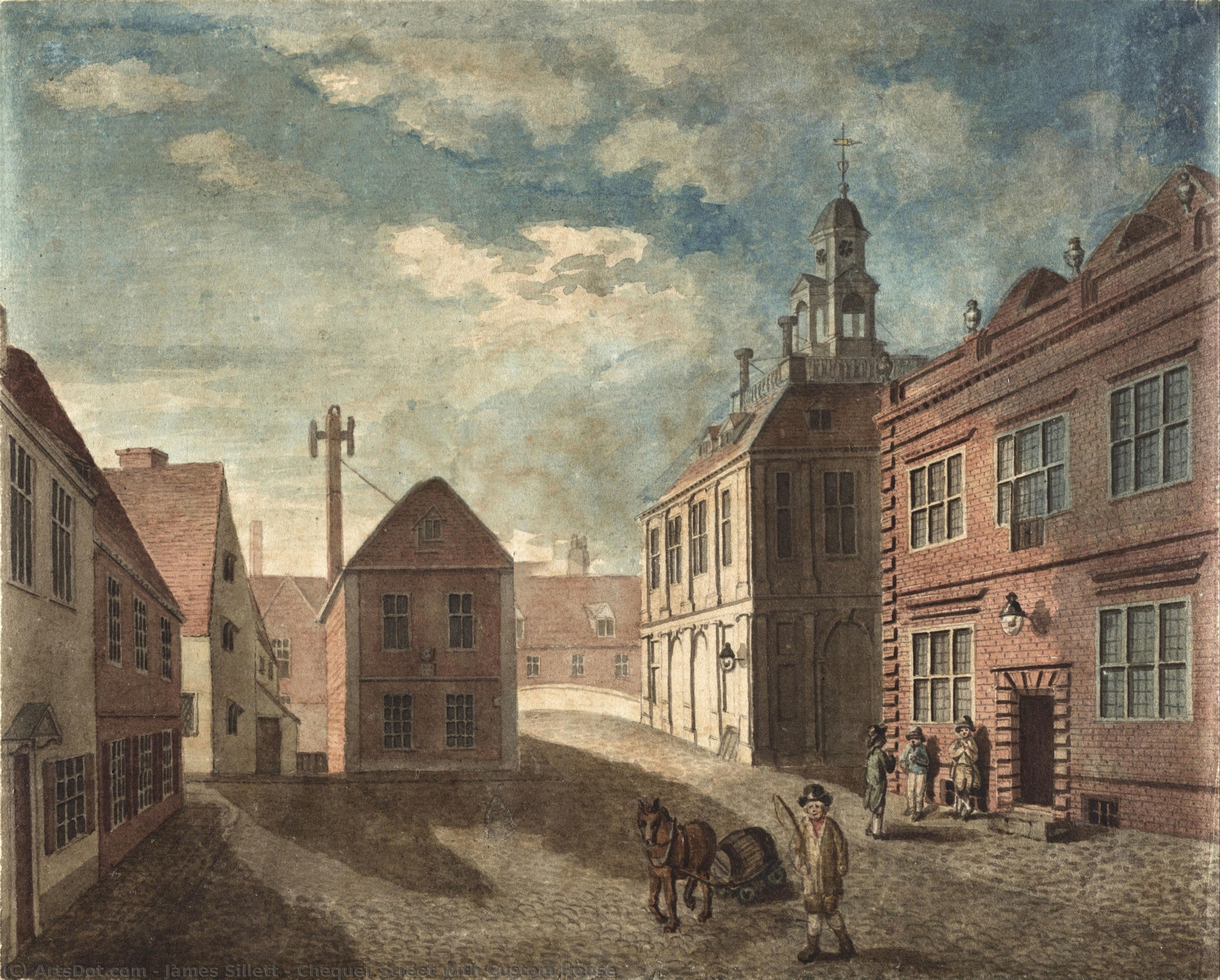 Chequer Street With Custom House — James Sillett