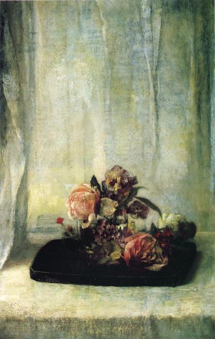 Roses On A Tray — John La Farge