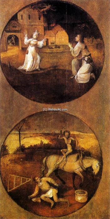 Mankind Beset By Devils (reverse Of Rebel Angels Panel) — Hieronymus Bosch