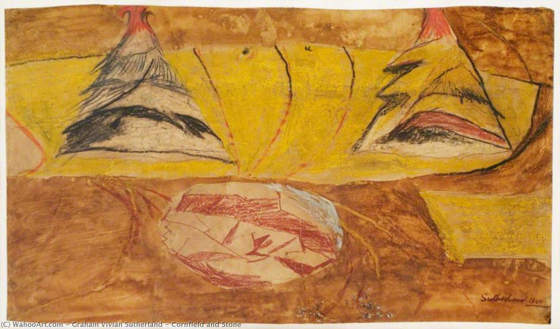 Cornfield And Stone — Graham Vivian Sutherland