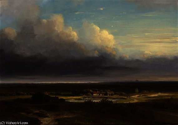 A Panoramic Landscape, Haarlem In The Distance — Nicolaas Johannes Roosenboom