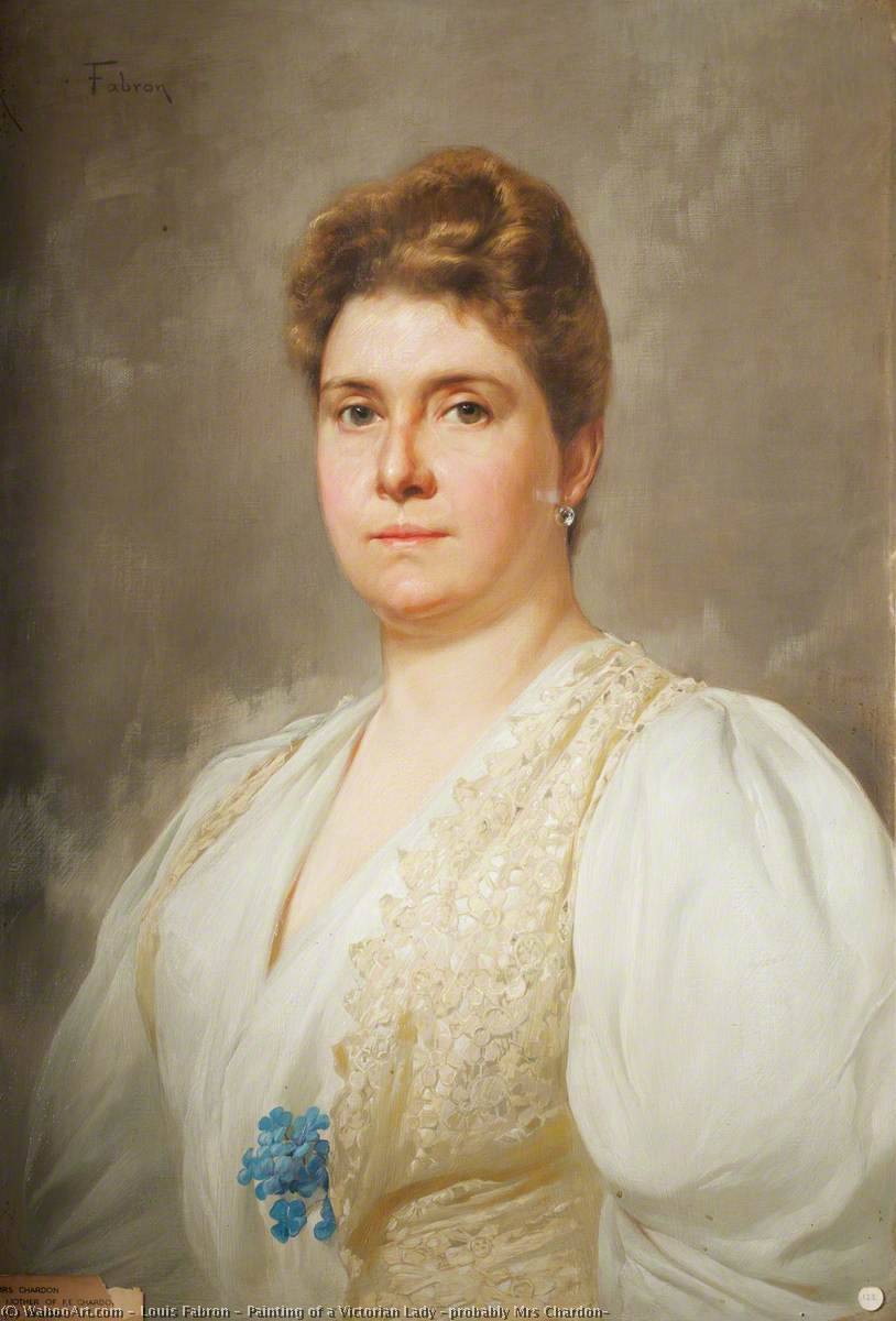 Painting Of A Victorian Lady (probably Mrs Chardon) — Louis Fabron