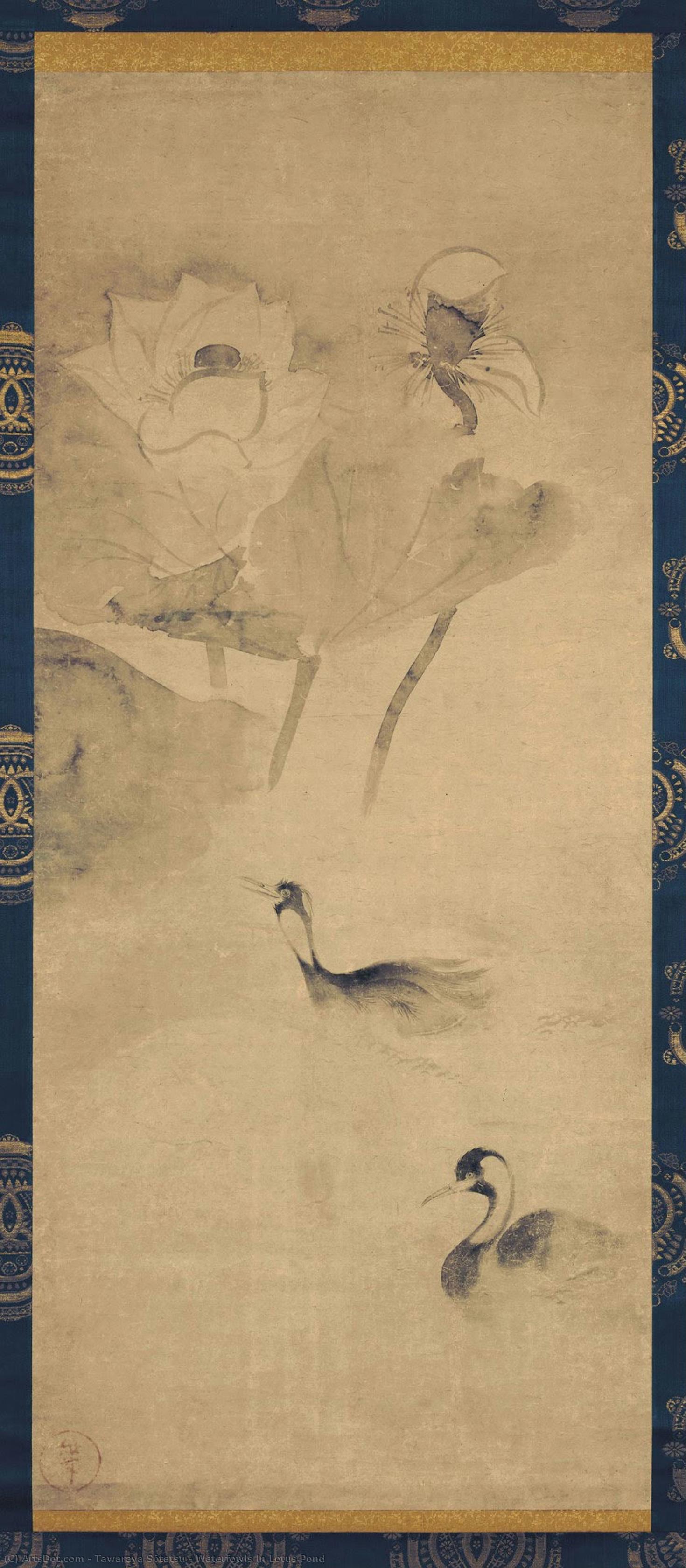 Waterfowls In Lotus Pond — Tawaraya Sōtatsu