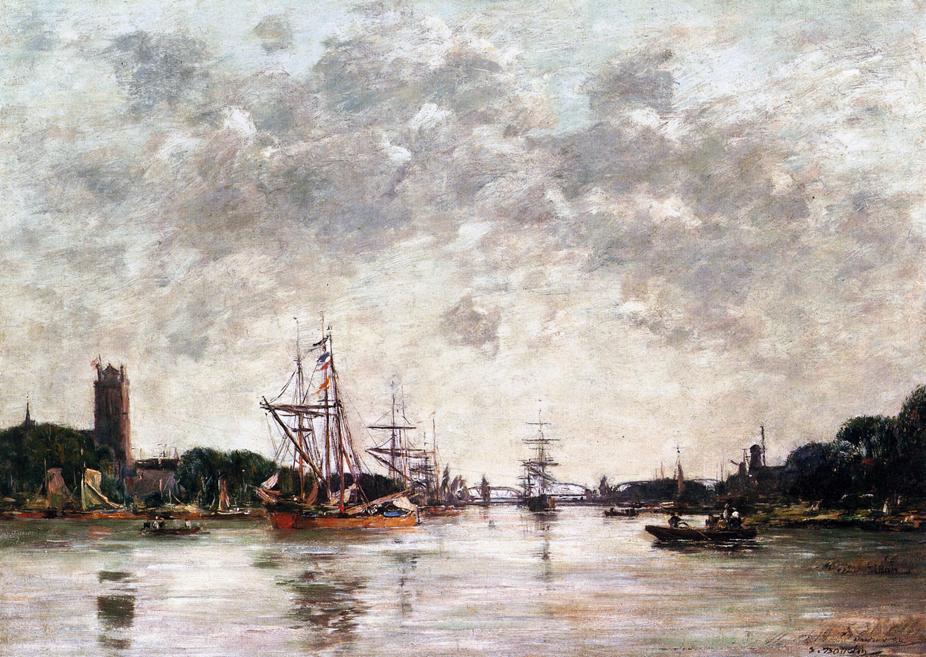 Dordrecht, La Meuse, View Of Swandrecht — Eugène Louis Boudin