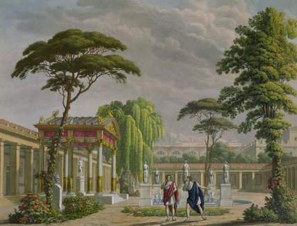 Gardens Of The House Of Diomede At Pompeii — Alessandro Sanquirico