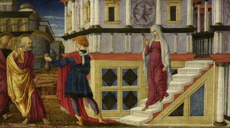 Simon Magus Offering St Peter Money For The Power Of Conferring The Holy Spirit — Liberale Da Verona