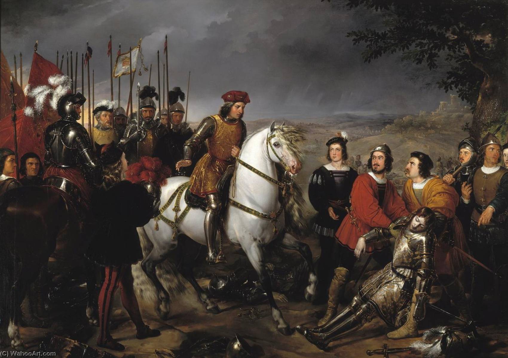 El Gran Capitán Recorriendo El Campo De La Batalla De Ceriñola — Federico De Madrazo Y Kuntz