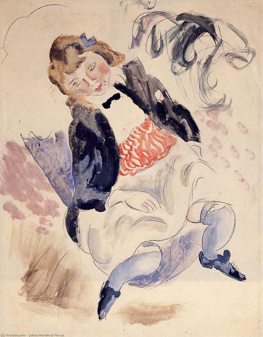Seated Young Girl — Julius Mordecai Pincas