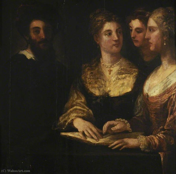 A Concert Three Ladies Singing, A Gentleman On The Left — Niccolò Dell'abbate