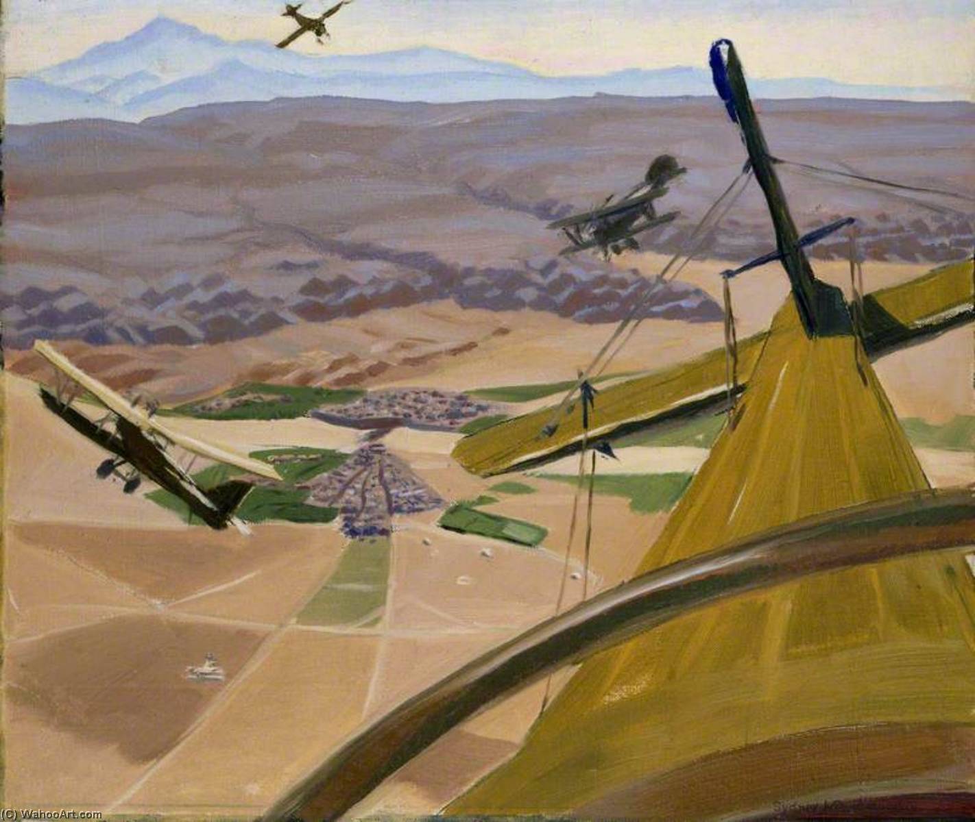 Over The Hills Of Kurdistan Flying Above Kirkuk — Sydney William Carline