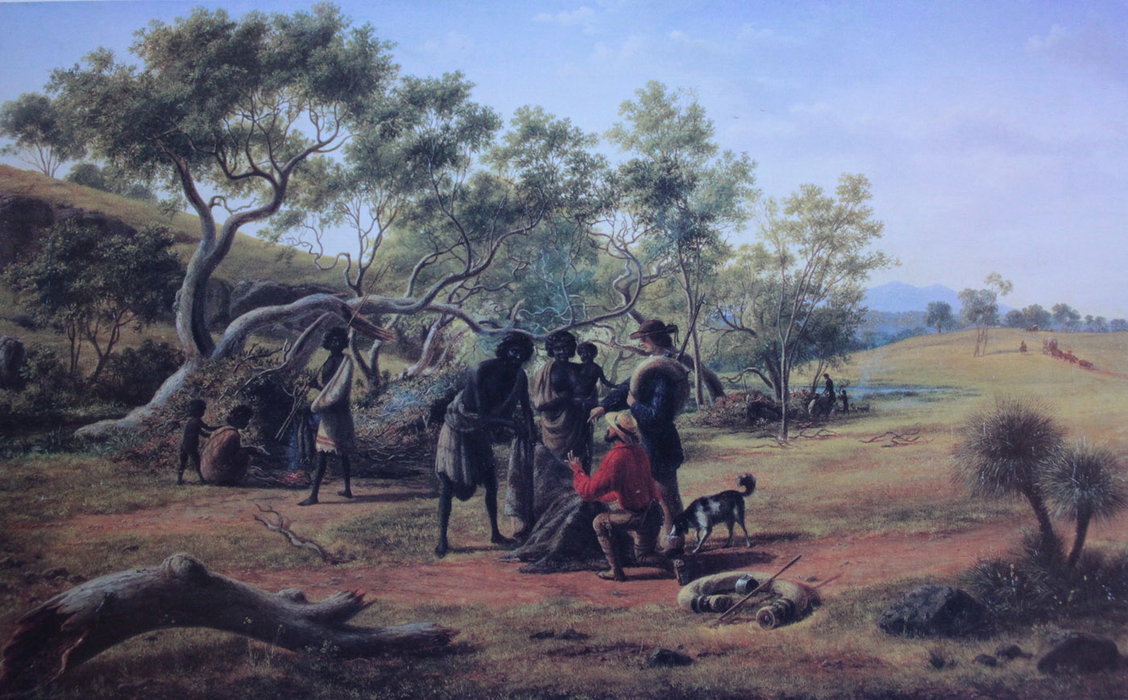 Aborigines Met On The Way To The Diggings — Eugene Von Guérard