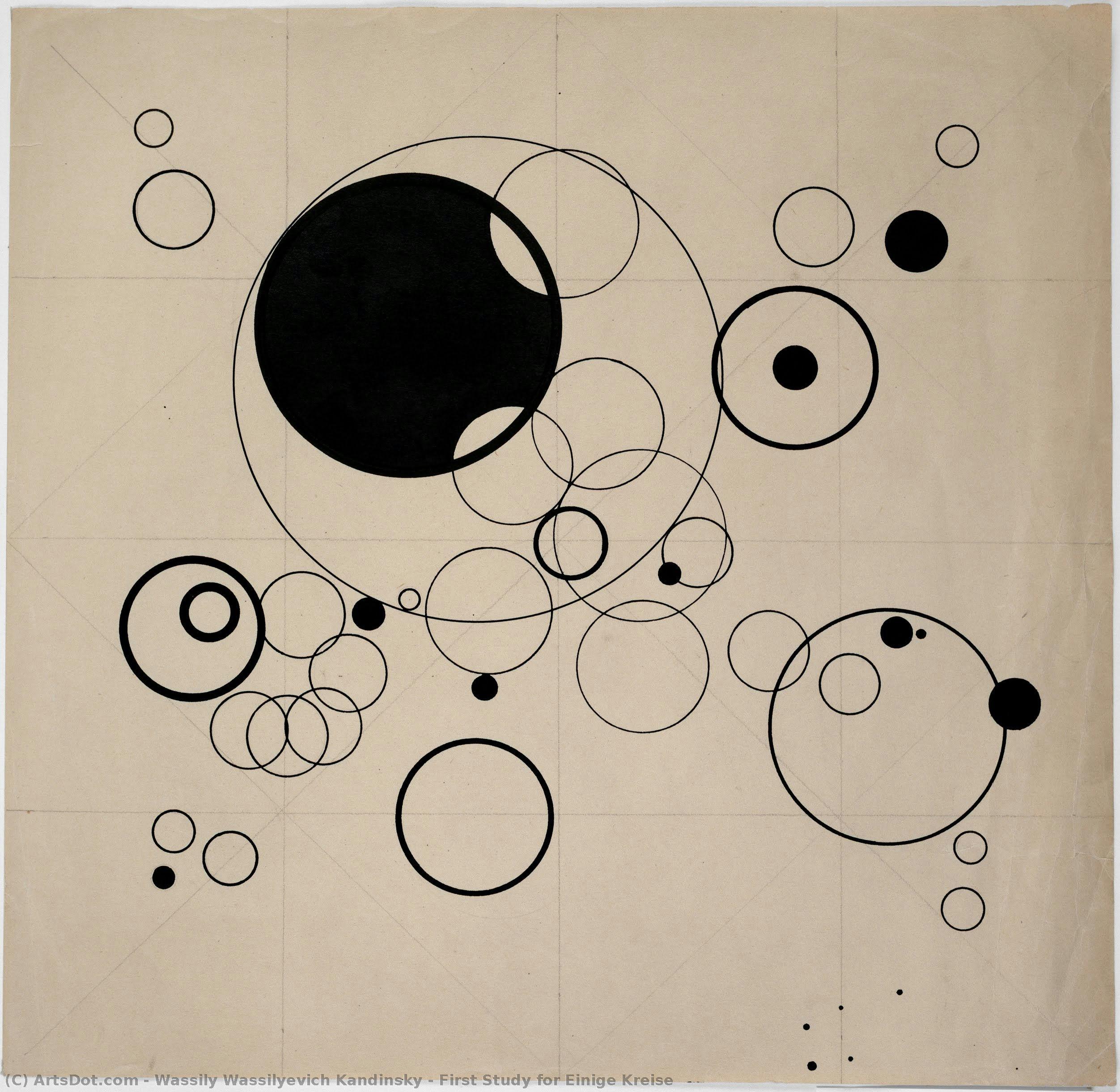 First Study For Einige Kreise — Wassily Wassilyevich Kandinsky