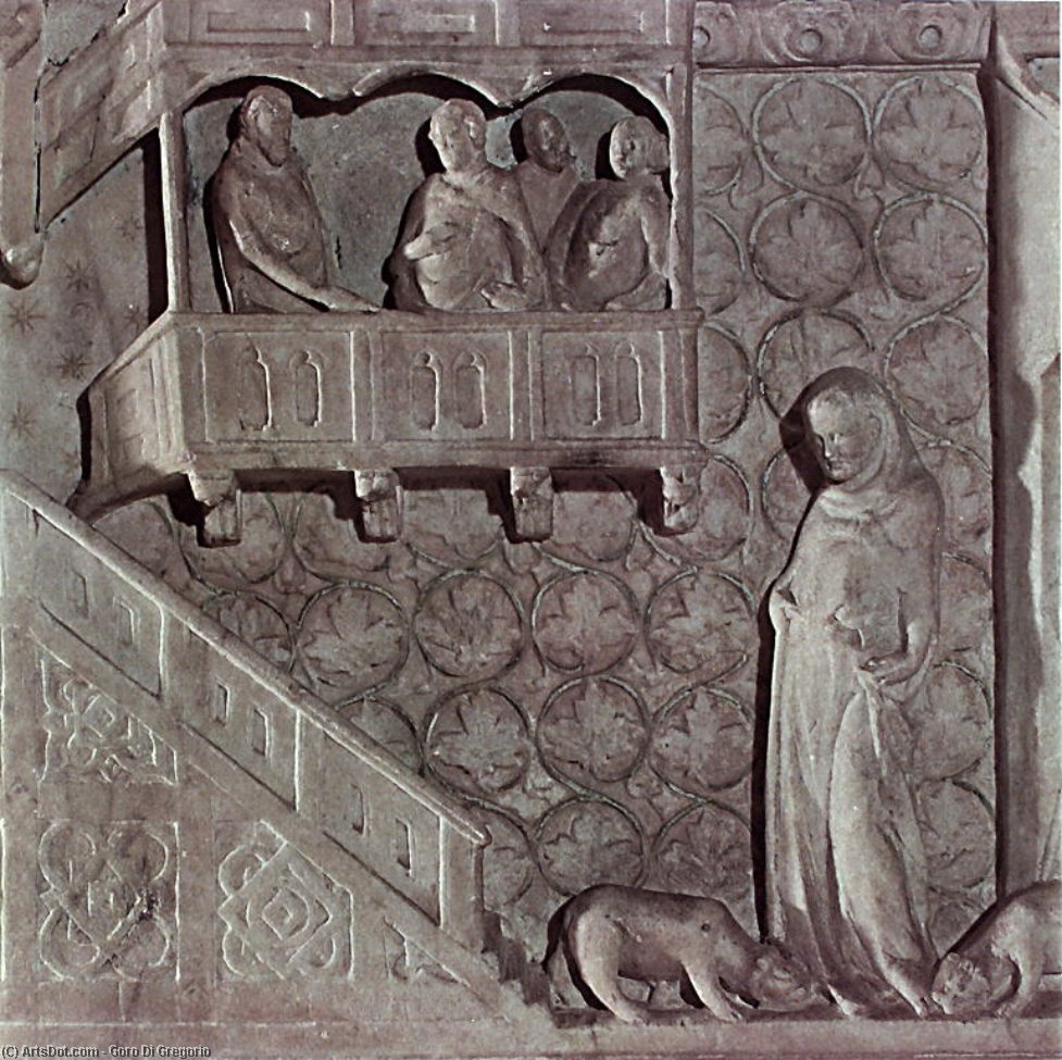 St Cerbone Being Thrown To The Bears (detail) — Goro Di Gregorio