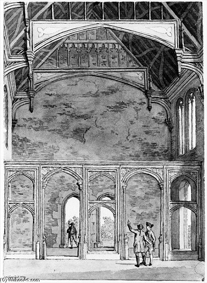 South West End Of Great Hall At Eltham — Samuel Hieronymous Grimm