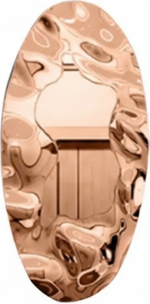 Rose Gold Wave Metal Wall Sculpture