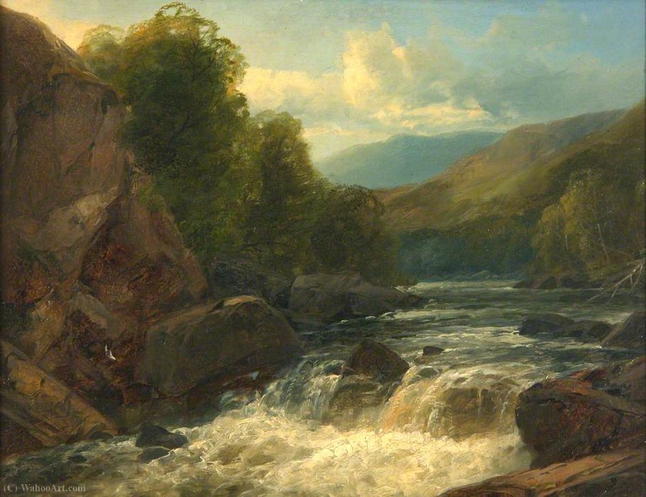 A Waterfall, Vale Of Neath — James Burrell Smith