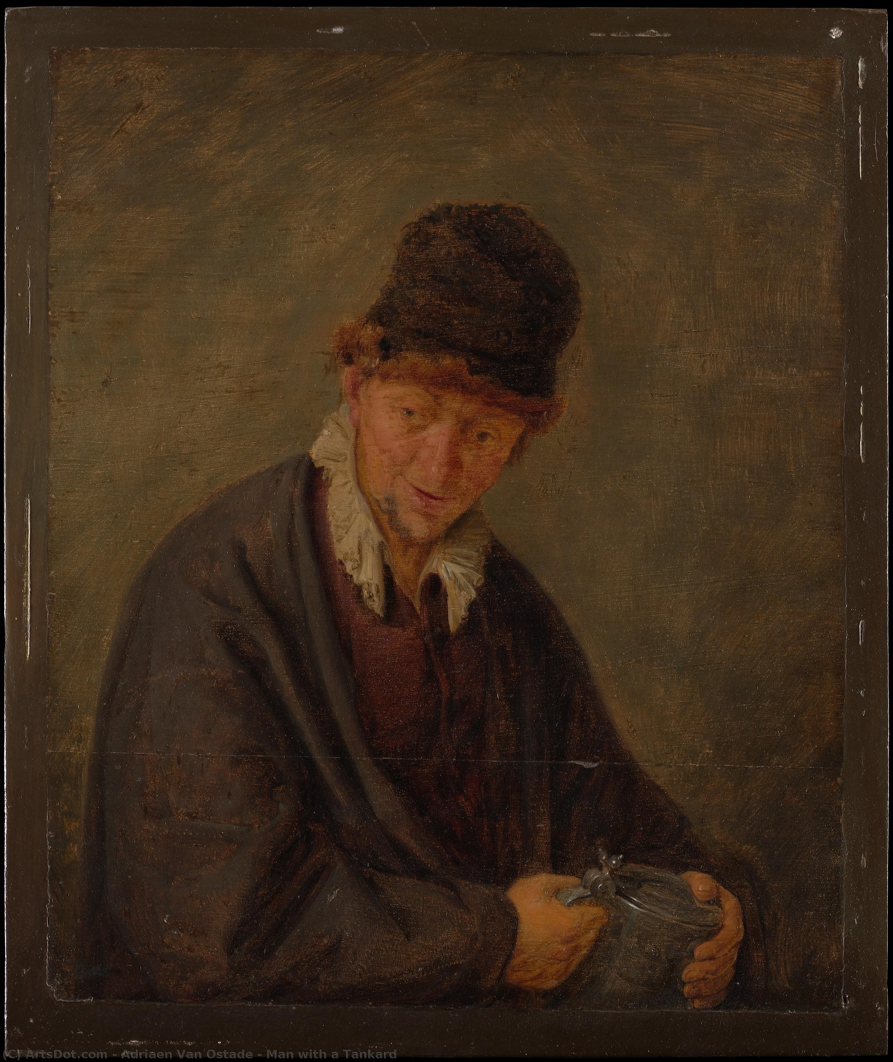Man With A Tankard — Адриаен Ван Остаде