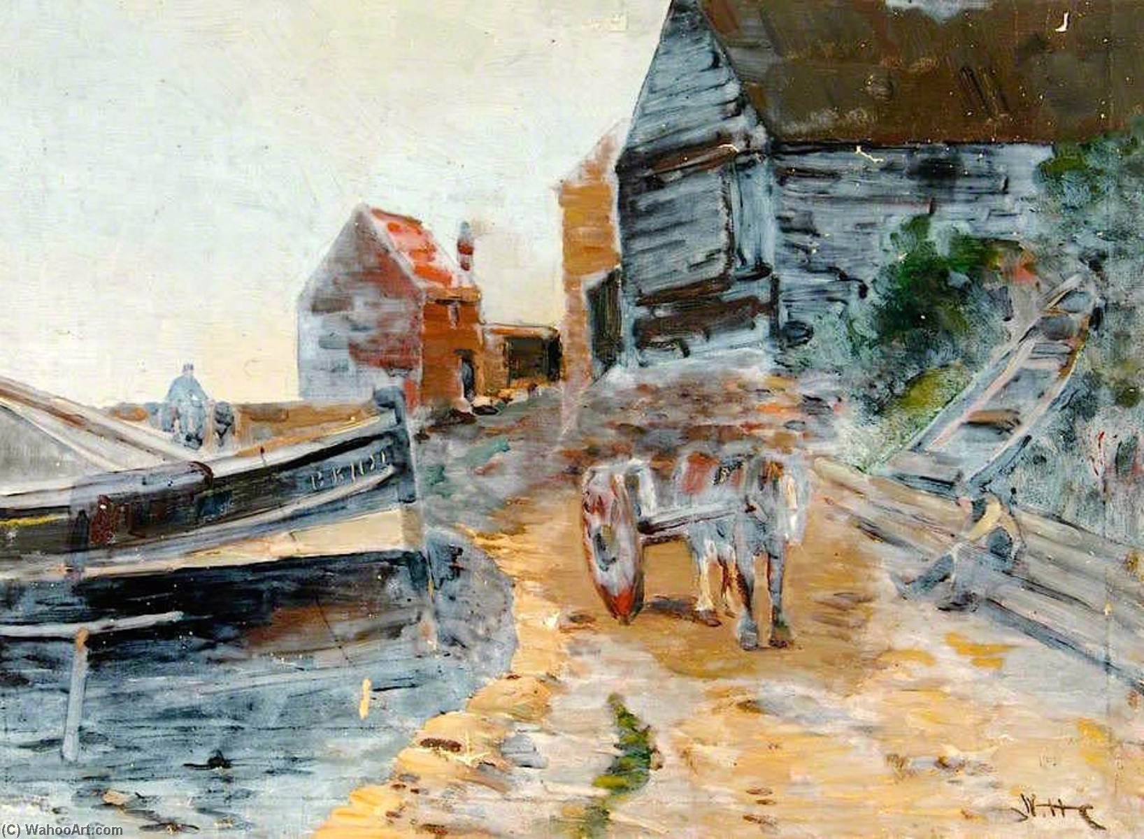 Harbour With A Horse — William Henry Charlton