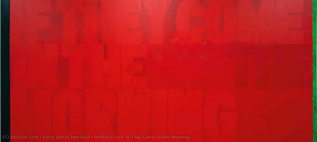 Untitled, Red (if They Come In The Morning) — Kerry James Marshall