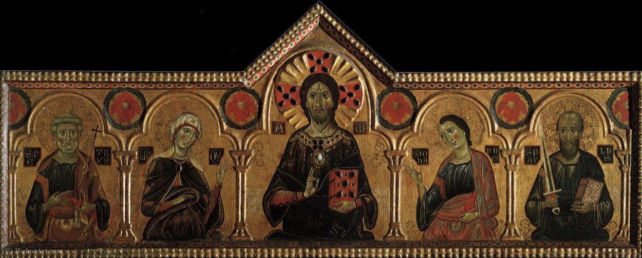 Christ The Redeemer And Four Saints — Meliore Of Jacopo