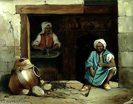 An Egyptian Woman Making Cadaifs — Émile Prisse D'avennes