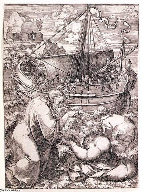 Christ Rescuing St Peter From The Sea — Dirck Jacobsz Vellert (dirck Van Staren)