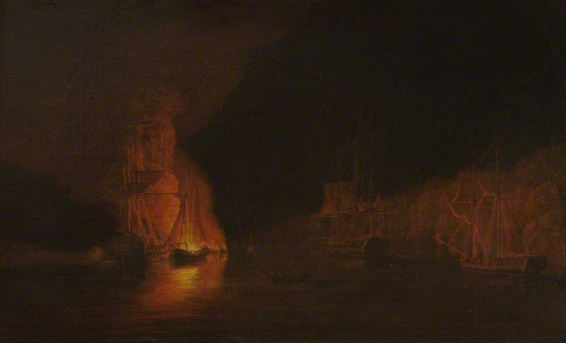 American Fire Ships On The Hudson — Dominic Serres