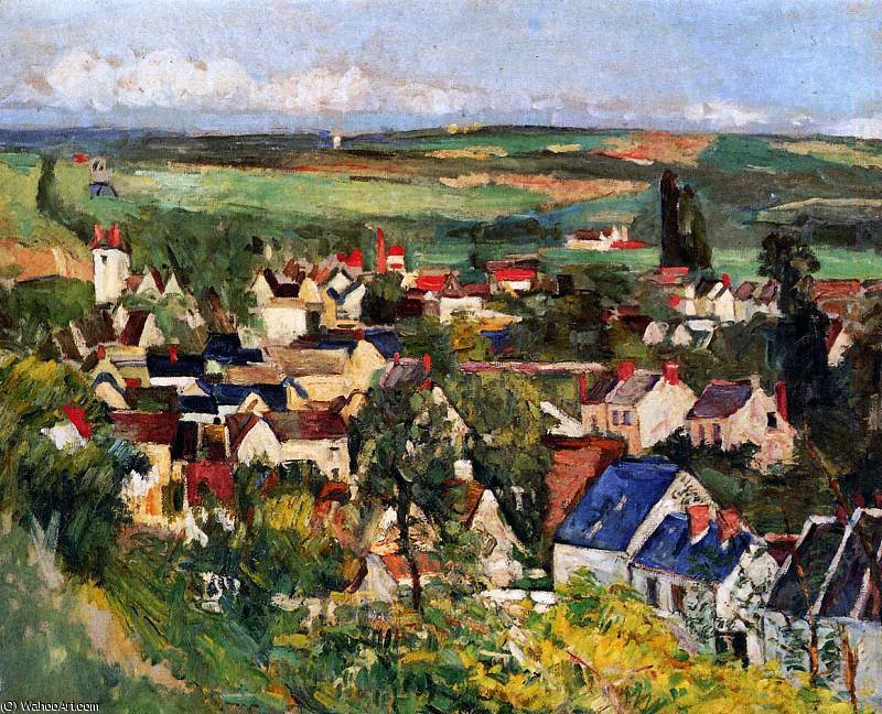 View On Auvers Sun — Поль Сезанн