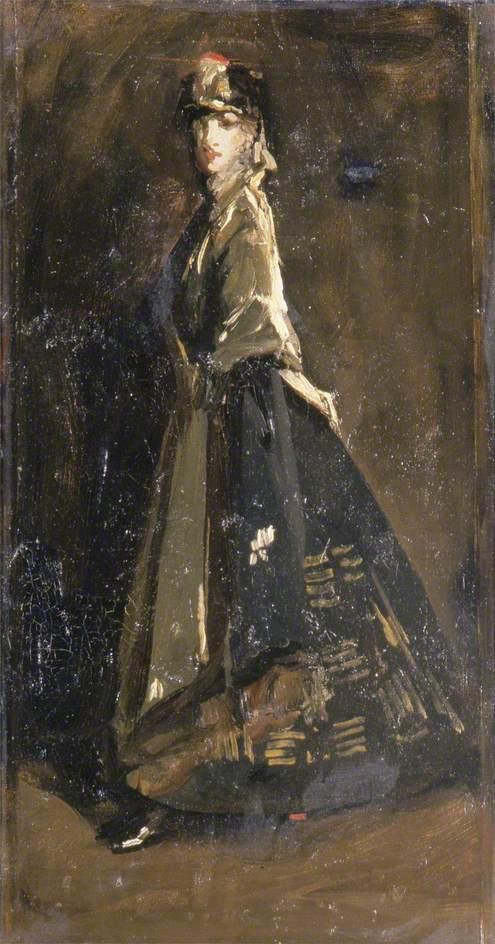 Hazel In Black And Gold (sketch) — Sir John Lavery