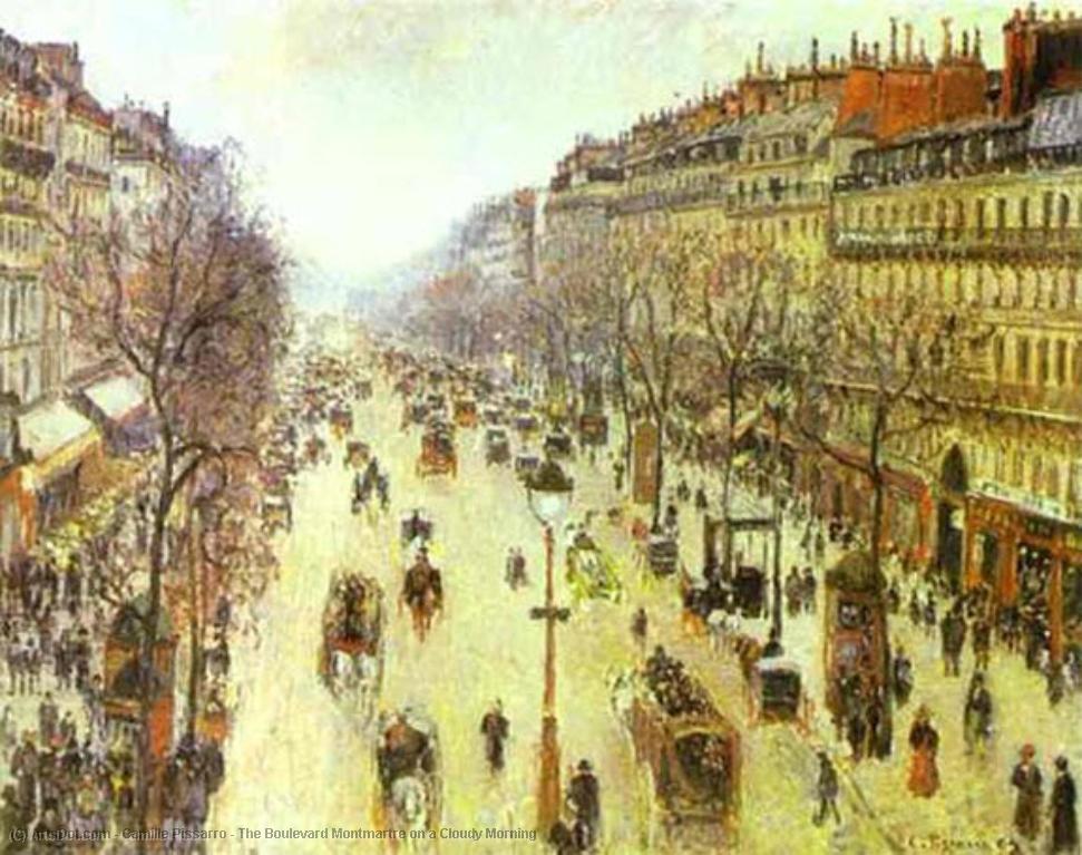 The Boulevard Montmartre On A Cloudy Morning — Kamij Pisaro