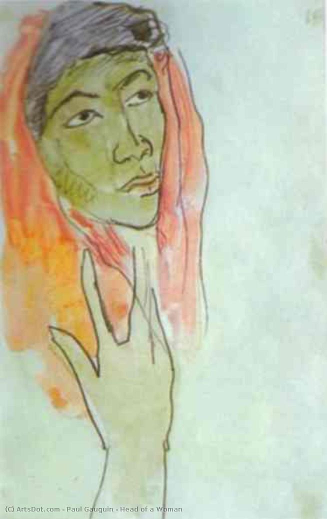 Head Of A Woman — Eugène Henri Paul Gauguin