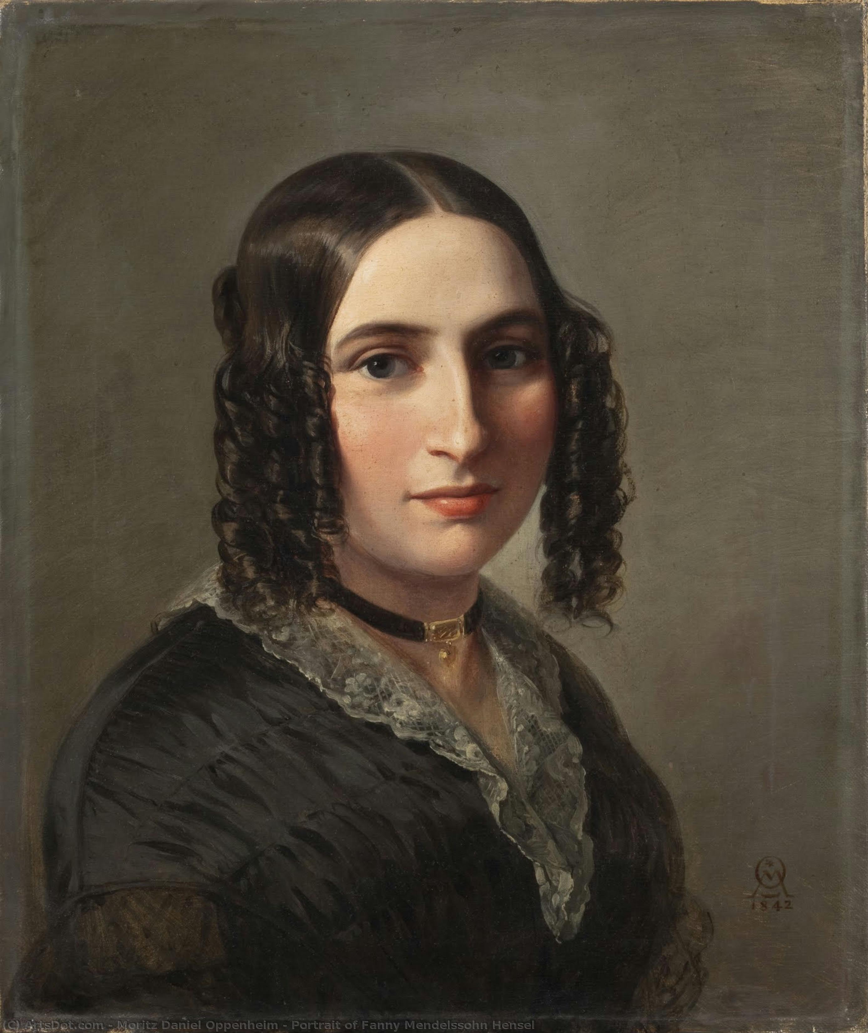 Portrait Of Fanny Mendelssohn Hensel — Moritz Daniel Oppenheim