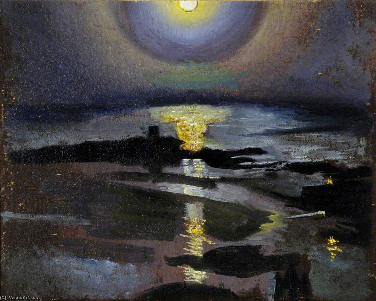 St Aubin's Fort By Moonlight — Francis Ferdinand Maurice Cook
