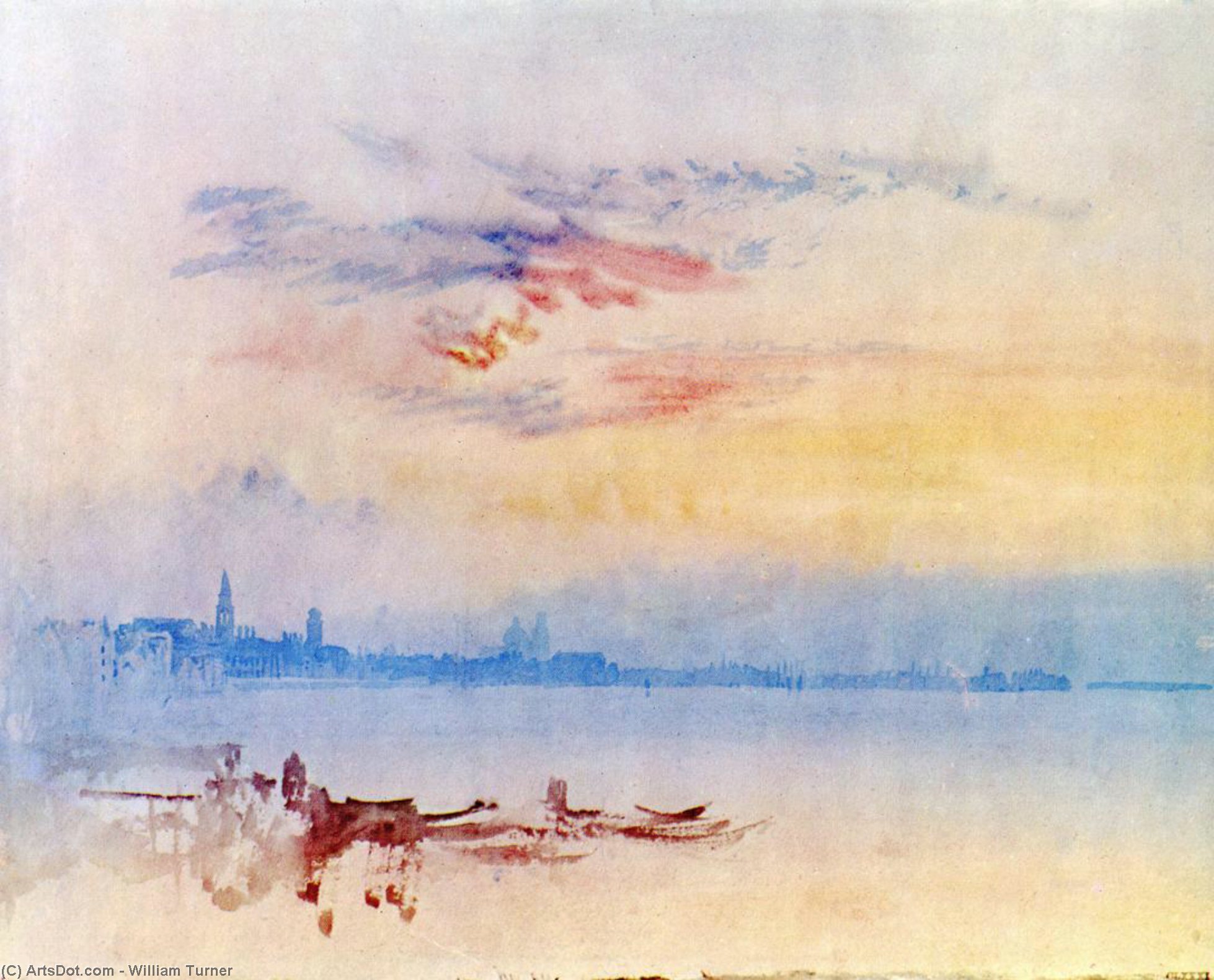 Venedig, Blick Nach Osten Von Der Guidecca, Sonnenaufgang — Joseph Mallord William Turner