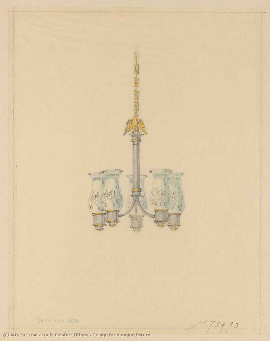 Design For Hanging Fixture — Louis Comfort Tiffany