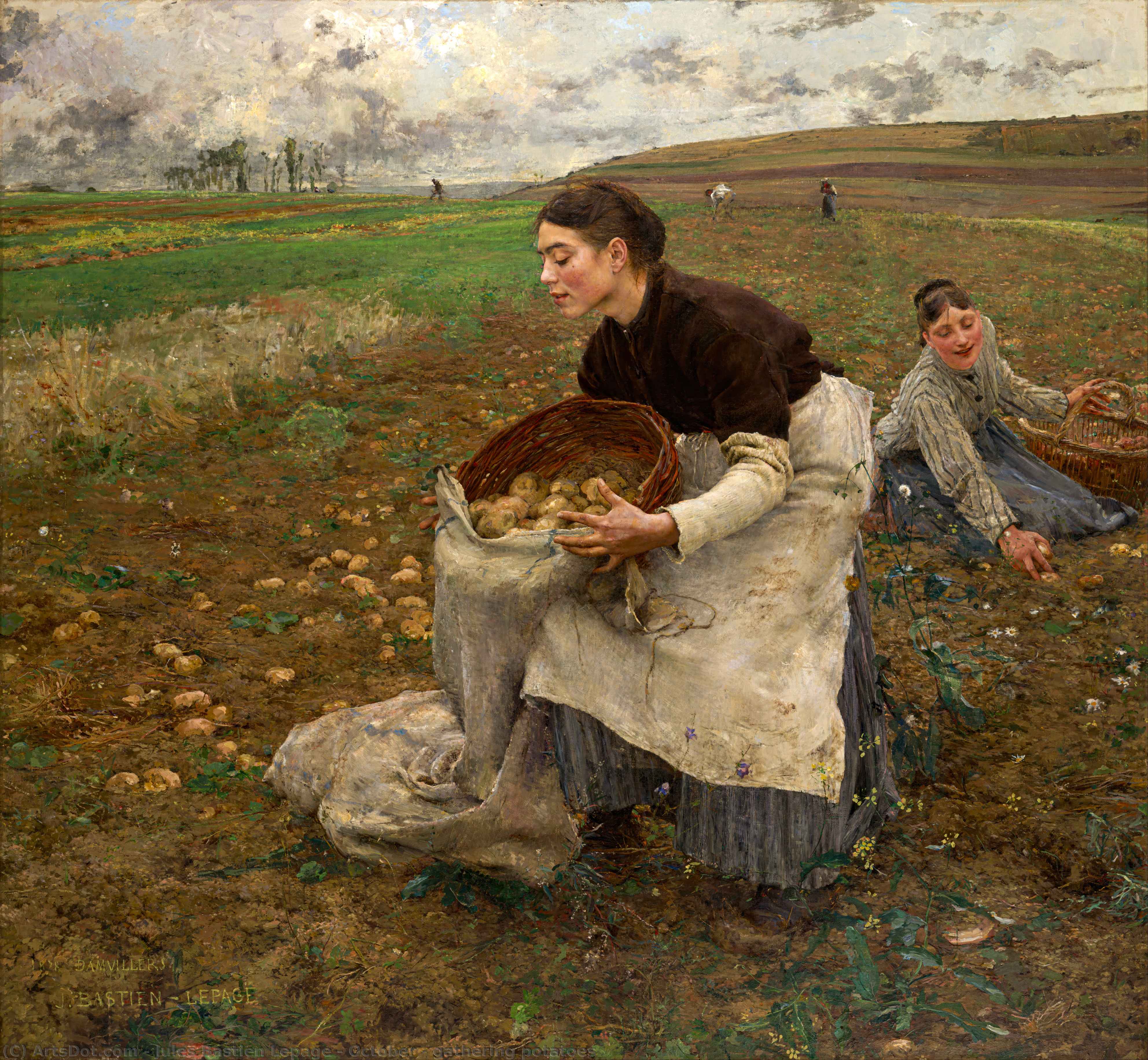 October - Gathering Potatoes — Jules Bastien-lepage