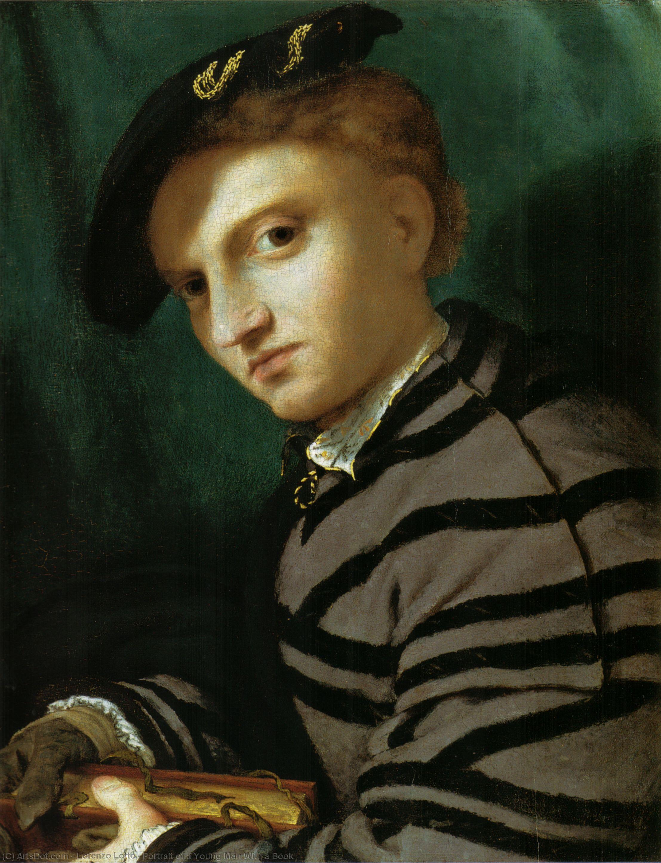 Portrait Of A Young Man With A Book — Lorenzo Lotto