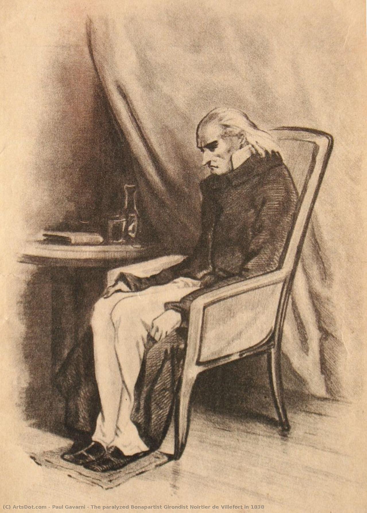 The Paralyzed Bonapartist Girondist Noirtier De Villefort In 1838 — Paul Gavarni