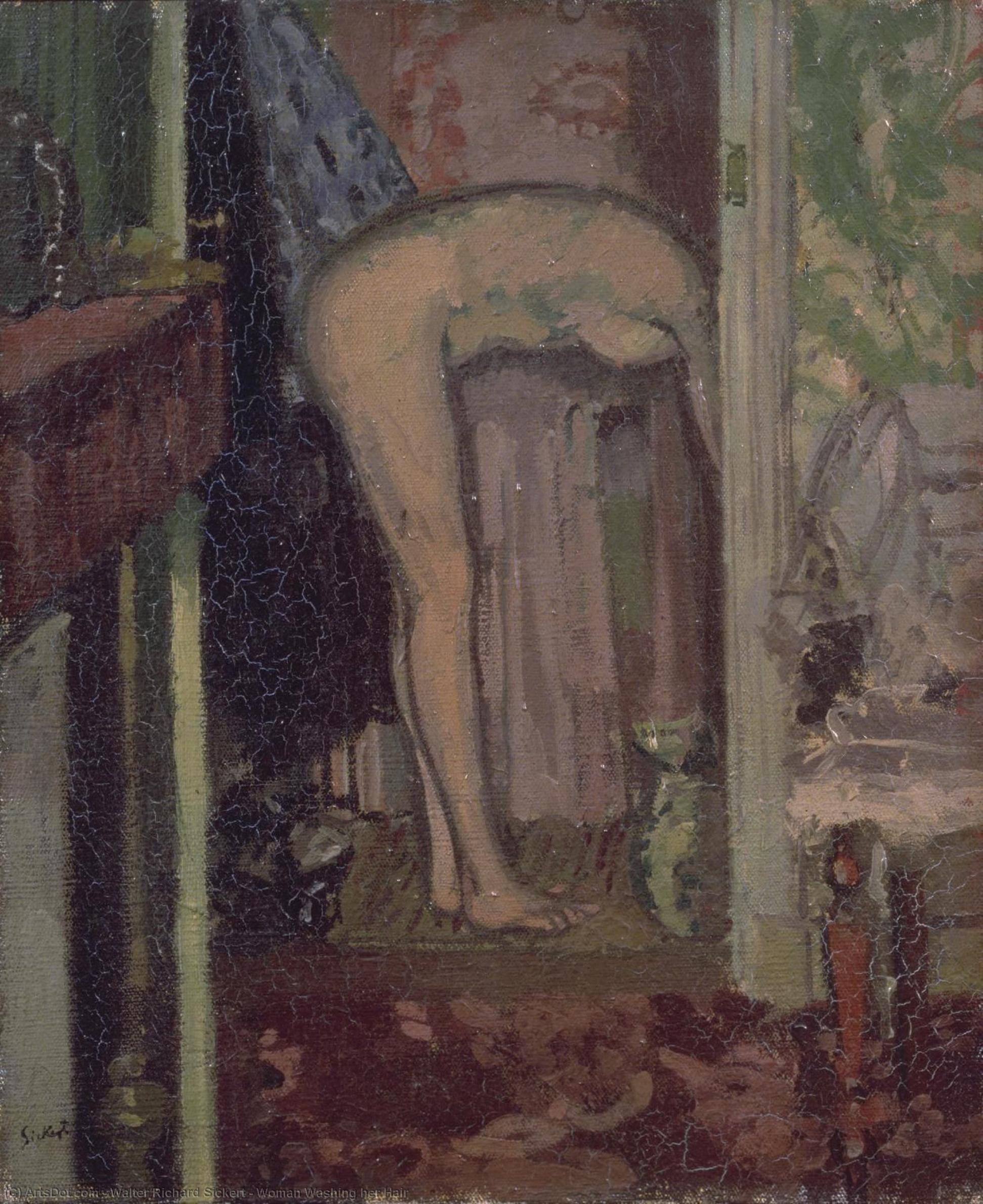 Woman Washing Her Hair — Walter Richard Sickert