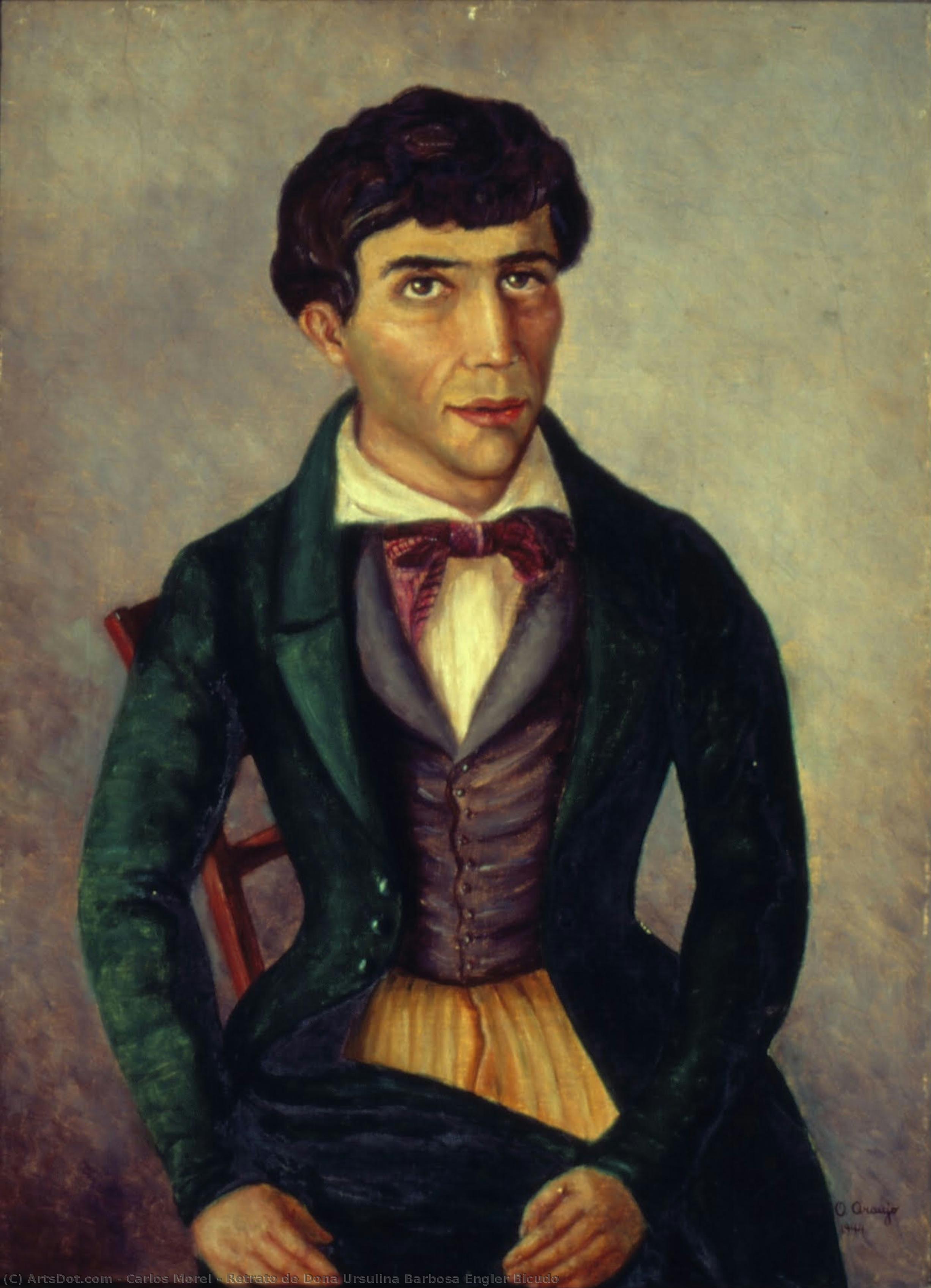 Retrato De Dona Ursulina Barbosa Engler Bicudo — Carlos Morel