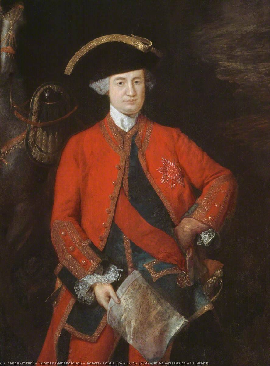 Robert, Lord Clive (1725–1774), In Der Uniform Eines Generaloffiziers — Thomas Gainsborough