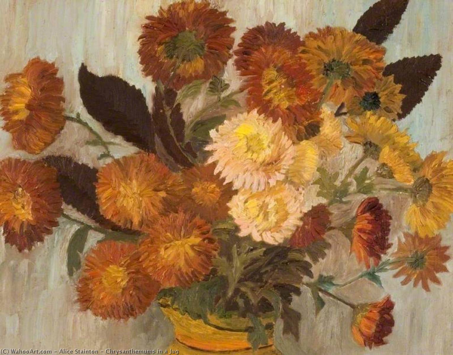 Chrysanthemums In A Jug — Alice Stainton