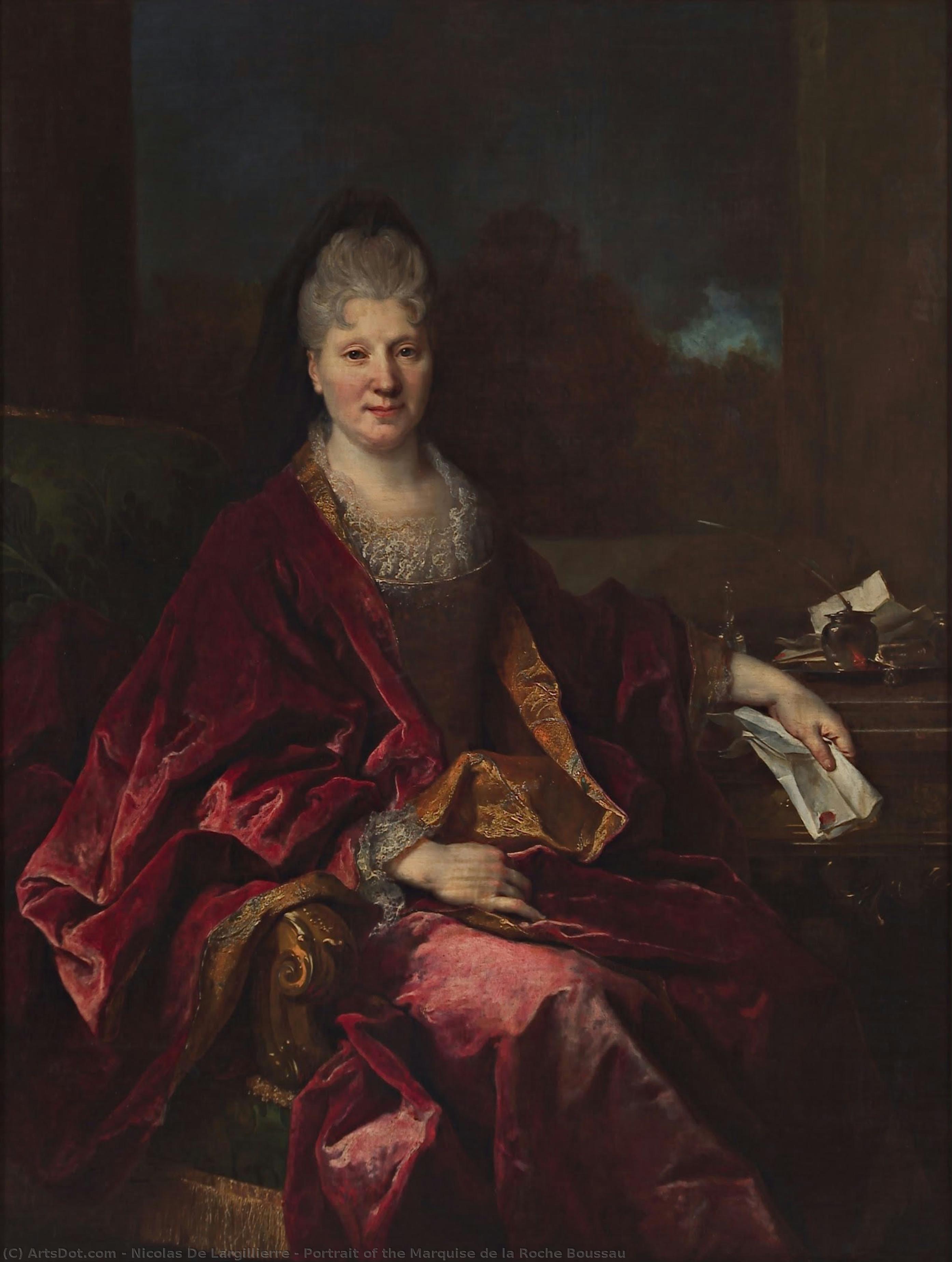 Portrait Of The Marquise De La Roche Boussau — Nicolas De Largillière