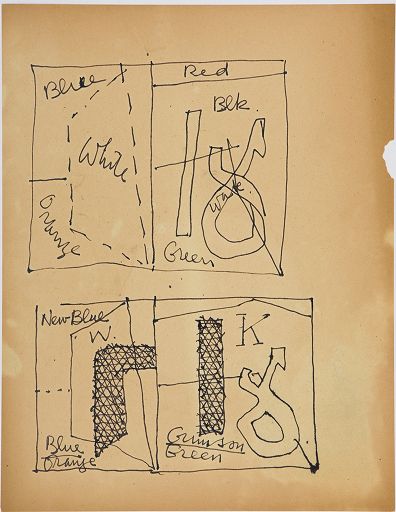Color Diagram For ''egg Beater No. 4'' — スチュアート・デイビス